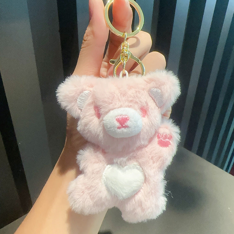 Wholesale Cartoon Love Teddy Bear Plush Keychain